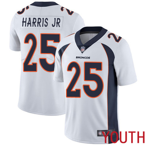 Youth Denver Broncos 25 Chris Harris Jr White Vapor Untouchable Limited Player Football NFL Jersey